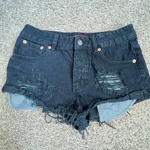 Black custom FAU shorts